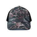 Scary Zombie Hands Print Black Mesh Trucker Hat