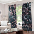 Scary Zombie Hands Print Dimout Grommet Curtains