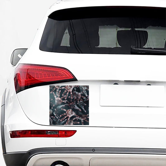 Scary Zombie Hands Print Car Sticker