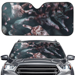 Scary Zombie Hands Print Car Windshield Sun Shade
