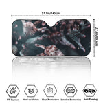 Scary Zombie Hands Print Car Windshield Sun Shade