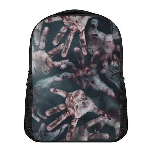 Scary Zombie Hands Print Casual Backpack