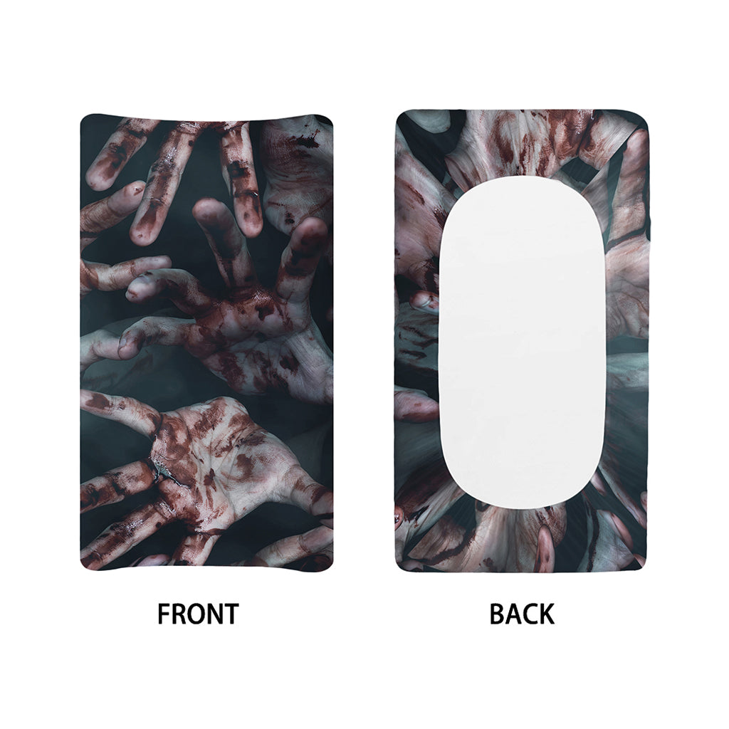Scary Zombie Hands Print Changing Pad Cover