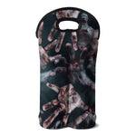 Scary Zombie Hands Print Double Neoprene Wine Tote