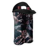 Scary Zombie Hands Print Double Neoprene Wine Tote