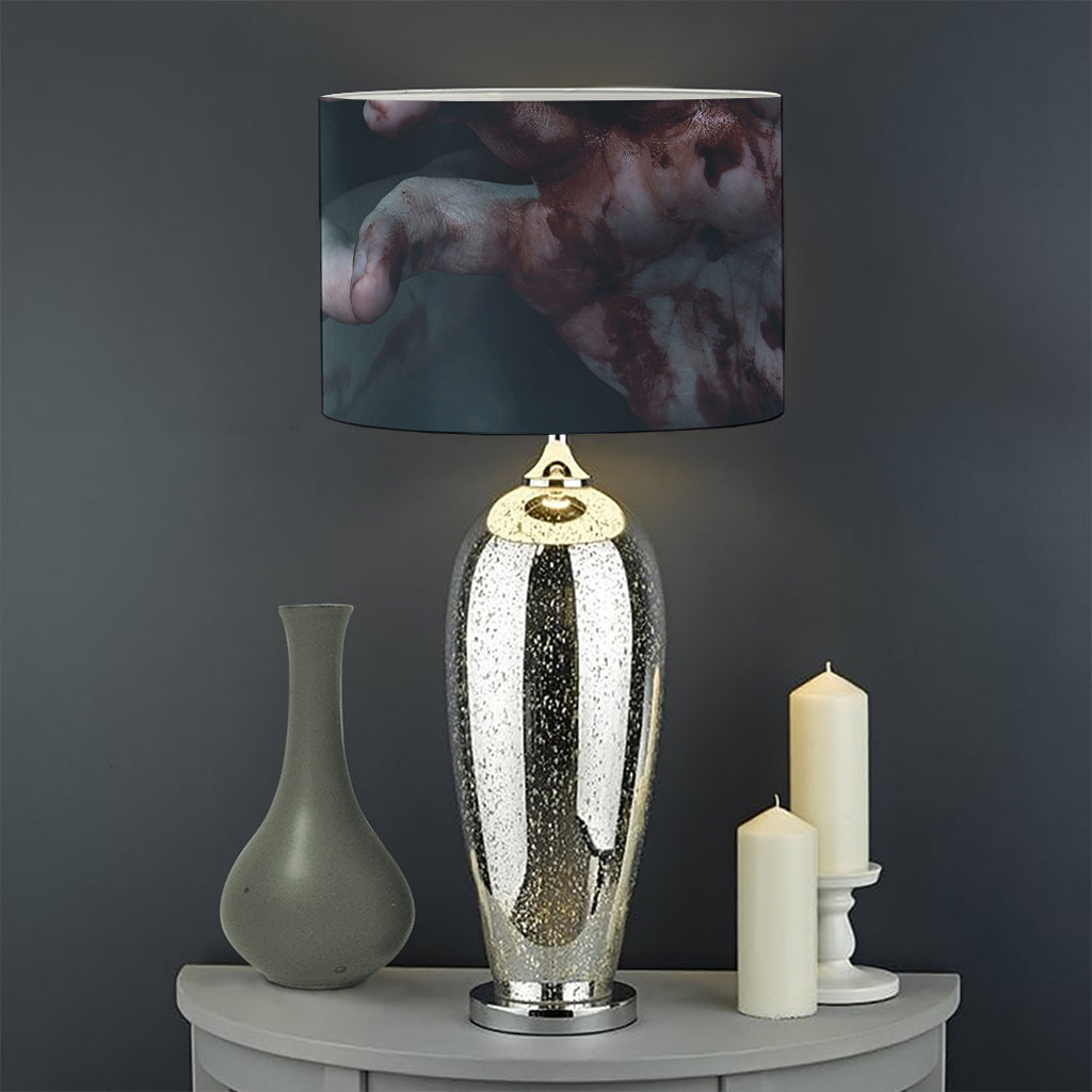 Scary Zombie Hands Print Drum Lamp Shade