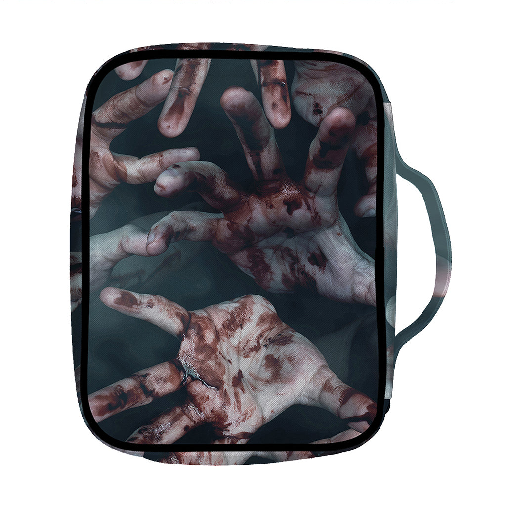 Scary Zombie Hands Print Front Pocket Bible Bag