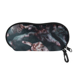 Scary Zombie Hands Print Glasses Case