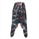 Scary Zombie Hands Print Hammer Pants