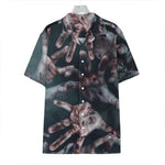Scary Zombie Hands Print Hawaiian Shirt