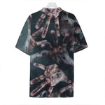 Scary Zombie Hands Print Hawaiian Shirt