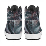 Scary Zombie Hands Print High Top Leather Sneakers