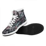 Scary Zombie Hands Print High Top Leather Sneakers