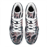 Scary Zombie Hands Print High Top Leather Sneakers