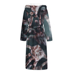 Scary Zombie Hands Print Hooded Bathrobe