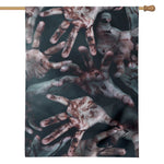 Scary Zombie Hands Print House Flag