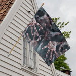 Scary Zombie Hands Print House Flag