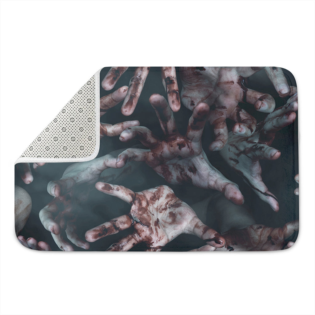 Scary Zombie Hands Print Indoor Door Mat