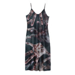 Scary Zombie Hands Print Jersey Midi Cami Dress