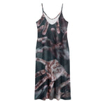 Scary Zombie Hands Print Jersey Midi Cami Dress