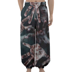 Scary Zombie Hands Print Lantern Pants