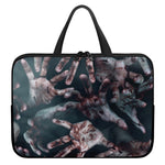 Scary Zombie Hands Print Laptop Sleeve With Handle