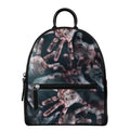 Scary Zombie Hands Print Leather Backpack