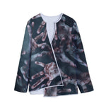 Scary Zombie Hands Print Long Sleeve Short Coat