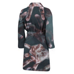 Scary Zombie Hands Print Men's Bathrobe