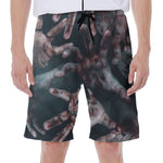 Scary Zombie Hands Print Men's Beach Shorts