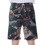 Scary Zombie Hands Print Men's Beach Shorts
