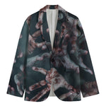 Scary Zombie Hands Print Men's Blazer