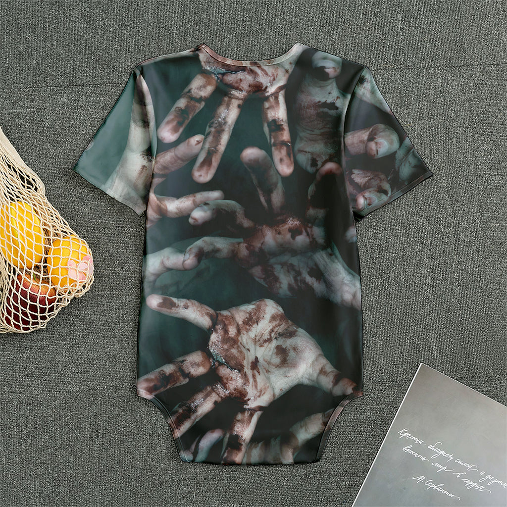 Scary Zombie Hands Print Men's Bodysuit