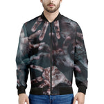 Scary Zombie Hands Print Men's Bomber Jacket