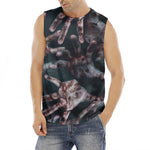 Scary Zombie Hands Print Men's Fitness Tank Top