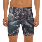 Scary Zombie Hands Print Men's Long Boxer Briefs