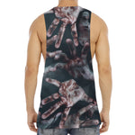 Scary Zombie Hands Print Men's Muscle Tank Top