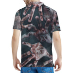 Scary Zombie Hands Print Men's Polo Shirt