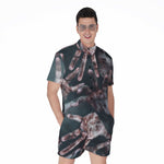 Scary Zombie Hands Print Men's Rompers