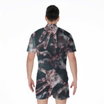 Scary Zombie Hands Print Men's Rompers