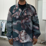 Scary Zombie Hands Print Men's Shirt Jacket