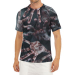 Scary Zombie Hands Print Men's Short Sleeve Rash Guard