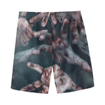 Scary Zombie Hands Print Men's Sports Shorts