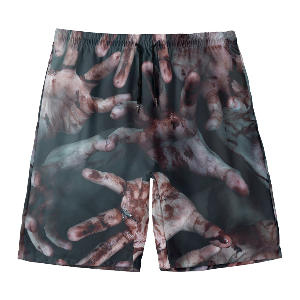 Scary Zombie Hands Print Men's Swim Trunks