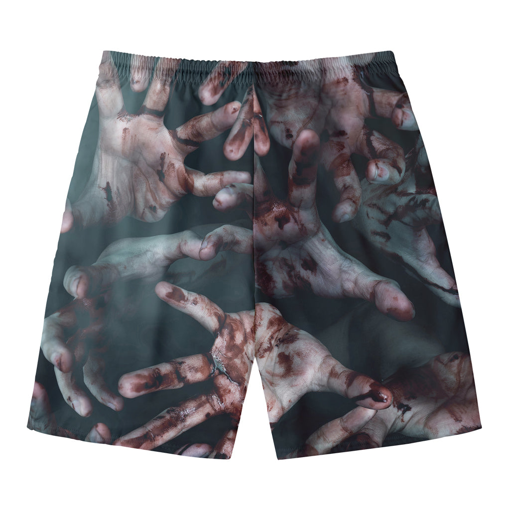 Scary Zombie Hands Print Men's Swim Trunks