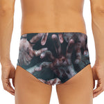 Scary Zombie Hands Print Men's Triangle Swim Briefs