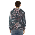 Scary Zombie Hands Print Men's Velvet Pullover Hoodie