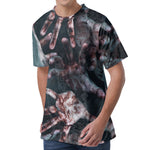 Scary Zombie Hands Print Men's Velvet T-Shirt