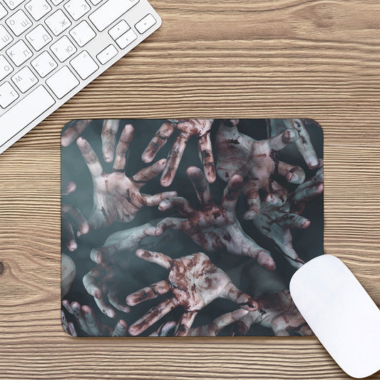 Scary Zombie Hands Print Mouse Pad