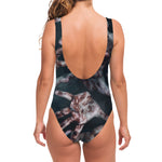 Scary Zombie Hands Print One Piece Swimsuit